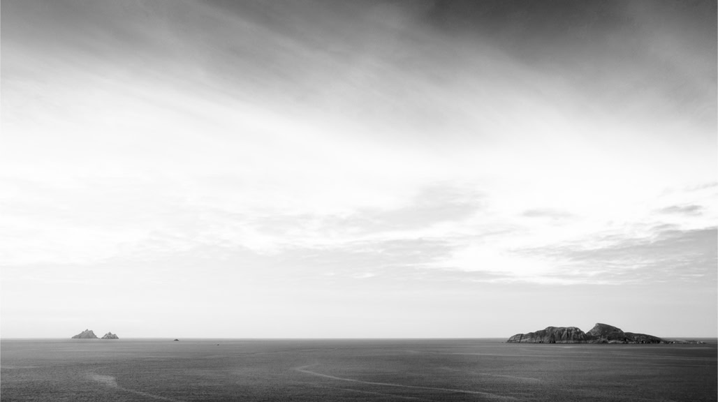 Ireland, Irlande, black and white, bw, kerry, monochrom, monochrome, noir et blanc, oretail photography, puffin island, skellig