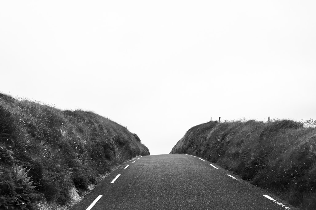Ireland, Irlande, black and white, bw, kerry, monochrom, monochrome, noir et blanc, oretail photography, road, route