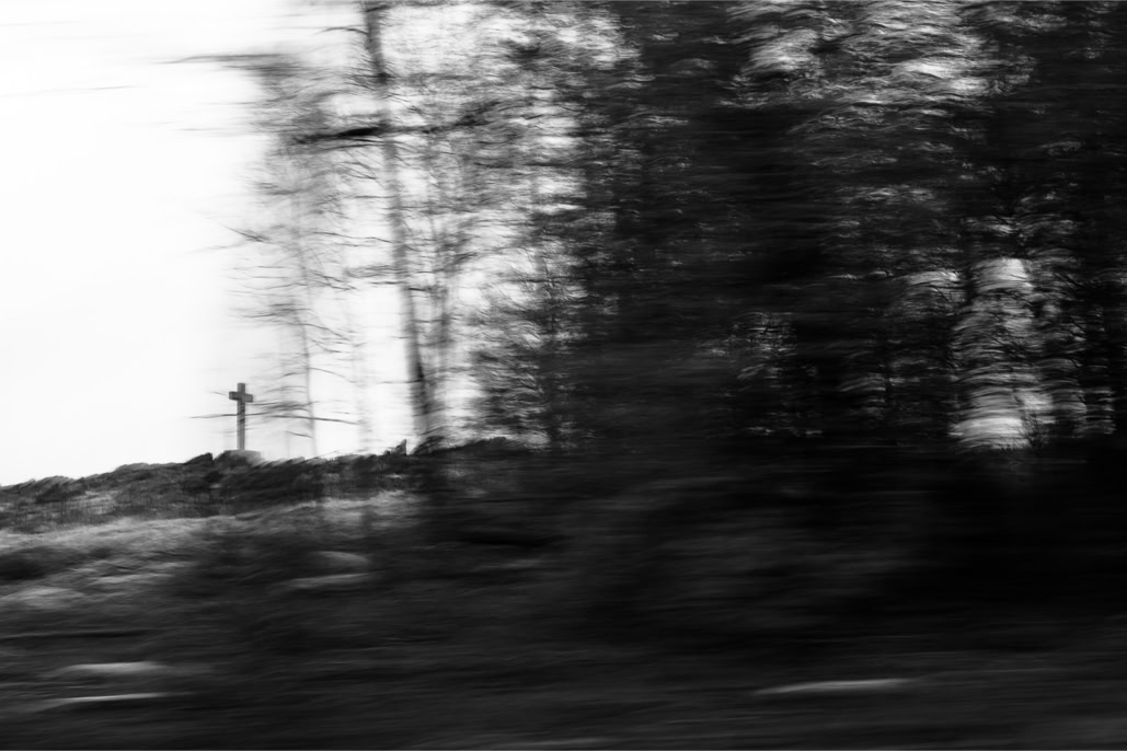 arbre, black and white, bretagne, brittany, bw, croix, cross, diaoul, monochrom, monochrome, noir et blanc, tree