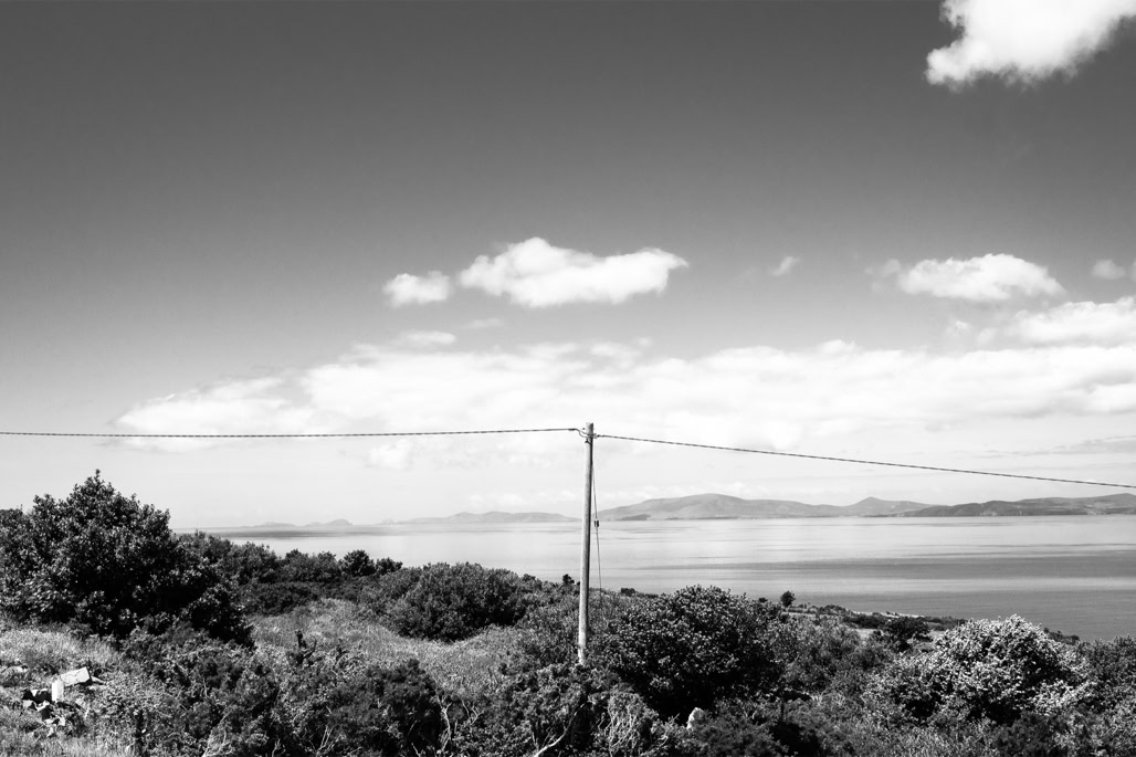 Ireland, Irlande, black and white, bw, dingle, kerry, monochrom, monochrome, noir et blanc, ocean, oretail photography, pole, poteau