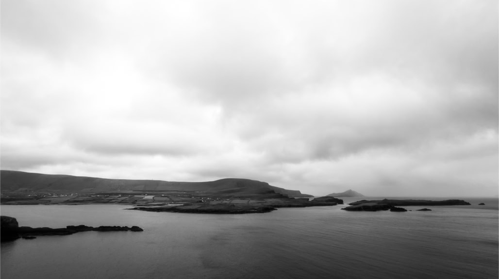 Ireland, Irlande, black and white, bw, kerry, monochrom, monochrome, noir et blanc, ocean, oretail photography